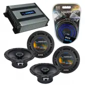 Compatible with Toyota Sequoia 2001-2002 Factory Speaker Replacement Harmony (2) R65 & Harmony HA-A400.4 Amp