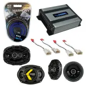 Compatible with Toyota Solara 1999-2003 Speaker Replacement Kicker DSC65 DSC693 & Harmony HA-A400.4 Amp