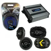 Compatible with Toyota Echo 2000-2005 Factory Speaker Replacement Kicker DSC65 DSC693 & Harmony HA-A400.4