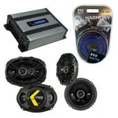 Compatible with Toyota Solara 2004-2008 Factory Speaker Replacement Kicker DSC65 DSC69 & Harmony HA-A400.4