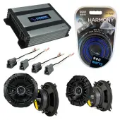 Compatible with Toyota Tercel: Deluxe 83-86 Speaker Replacement Kicker DSC4 DSC5 & Harmony HA-A400.4 Amp