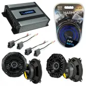 Compatible with Toyota Truck/4 Runner 84-88 Speaker Replacement Kicker DSC4 DSC65 & Harmony HA-A400.4 Amp