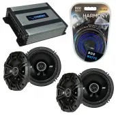 Compatible with Toyota Tundra 1999-2002 Factory Speaker Replacement Kicker (2) DSC65 & Harmony HA-A400.4