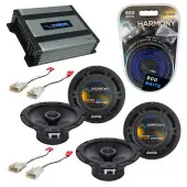 Compatible with Toyota Tundra 2003-2014 Factory Speaker Replacement Harmony (2) R65 & Harmony HA-A400.4 Amp