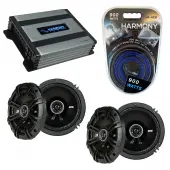 Compatible with Volkswagen Cabrio 1995-2002 Speaker Replacement Kicker (2) DSC65 & Harmony HA-A400.4 Amp