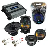 Compatible with Volkswagen Cabriolet 85-93 OEM Speaker Replacement Harmony R46 R35 & Harmony HA-A400.4 Amp