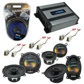 Compatible with Volkswagen Corrado 90-93 Factory Speaker Replacement Harmony Speakers & Harmony HA-A400.4 Amp