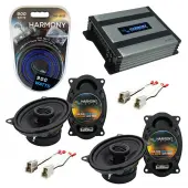Compatible with Volkswagen Dasher 76-81 Factory Speaker Replacement Harmony (2) R46 & Harmony HA-A400.4 Amp