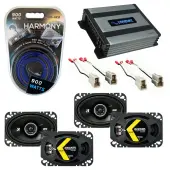 Compatible with Volkswagen Dasher 76-81 Factory Speaker Replacement Kicker (2) DSC46 & Harmony HA-A400.4