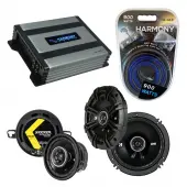 Compatible with Volkswagen GTI 1986-1994 Speaker Replacement Kicker DSC65 DSC35 & Harmony HA-A400.4 Amp