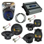 Compatible with Volkswagen GTI 1995-1998 Factory Speaker Replacement Harmony Speakers & Harmony HA-A400.4 Amp