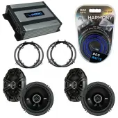 Compatible with Volkswagen GTI 1999-2014 Speaker Replacement Kicker (2) DSC65 & Harmony HA-A400.4 Amp