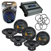 Compatible with Volkswagen Jetta 05-14 OEM Speaker Replacement Harmony (3) R65 & Harmony HA-A400.4 Amp