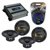 Compatible with Volkswagen Eos 2007-2011 Factory Speaker Replacement Harmony (2) R65 & Harmony HA-A400.4 Amp