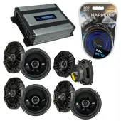 Compatible with Volkswagen Jetta 1994 Speaker Replacement Kicker (3) DSC65 DSC4 & Harmony HA-A400.4 Amp