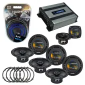 Compatible with Volkswagen Jetta 98-99 OEM Speaker Replacement Harmony (3) R65 R4 & Harmony HA-A400.4 Amp