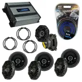 Compatible with Volkswagen Jetta 98-99 Speaker Replacement Kicker (3) DSC65 DSC4 & Harmony HA-A400.4 Amp