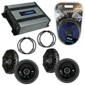 Compatible with Volkswagen Passat 98-05 Speaker Replacement Kicker (2) DSC65 & Harmony HA-A400.4 Amp