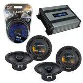 Compatible with Volkswagen Rabbit 06-09 OEM Speaker Replacement Harmony (2) R65 & Harmony HA-A400.4 Amp