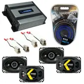 Compatible with Volkswagen Scirocco 81-87 Speaker Replacement Kicker (2) DSC46 & Harmony HA-A400.4 Amp