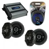 Compatible with Volkswagen Touareg 04-10 Speaker Replacement Kicker (2) DSS65 & Harmony HA-A400.4 Amp