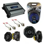 Compatible with Volkswagen Vanagon 80-85 Speaker Replacement Kicker DSC4 DSC5 & Harmony HA-A400.4 Amp