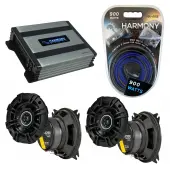 Compatible with Volvo 760 Series 1985-1992 Speaker Replacement Kicker (2) DSC4 & Harmony HA-A400.4 Amp