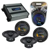 Compatible with Volvo C70 2006-2008 Factory Speaker Replacement Harmony (2) R65 & Harmony HA-A400.4 Amp