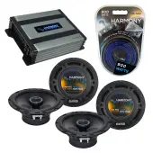 Compatible with Volvo S80 2007-2011 Factory Speaker Replacement Harmony (2) R65 & Harmony HA-A400.4 Amp