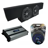 Compatible with 01-06 Chevy Silverado Non-HD Crew Truck Kicker Comp C10 Dual 10" Sub Box Enc...