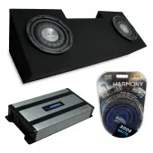 Compatible with 1982-1992 Chevy Camaro Coupe Harmony F124 Dual 12" Sub Box Enclosure & Harmony HA-A800.1