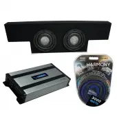 Compatible with 01-06 GMC Sierra Non-HD Crew Cab Truck Harmony F104 Dual 10" Sub Box & H...