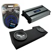 Compatible with 1982-1992 Pontiac Firebird Coupe Alpine SWT-10S4 Dual 10" Sub Box Enclosure Package with Harmony HA-A800.1 Amplifier & 4GA Amp Kit