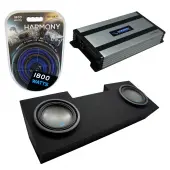 Compatible with 1982-1992 Pontiac Firebird Coupe Alpine Type S S-W10D2 Dual 10" Sub Box Enclosure Package with Harmony HA-A800.1 Amplifier & 4GA Amp Kit