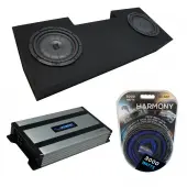 Compatible with 1982-1992 Pontiac Firebird Coupe Kicker CompVT CVT12 Dual 12" Sub Box Enclosure Package & Harmony HA-A800.1 Amp