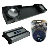 Compatible with 1988-1998 GMC Sierra Extended Cab Truck Harmony A122 Dual 12" Rhino Sub Box & Harmony HA-A800.1