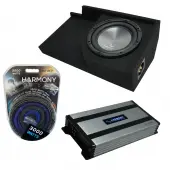 Compatible with 1988-1998 GMC Sierra Extended Cab Truck Harmony A122 Single 12" Sub Box & Harmony HA-A800.1