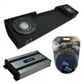 Compatible with 1988-1998 GMC Sierra Extended Cab Truck Harmony F104 Dual 10" Sub Box & Harmony HA-A800.1 Amp