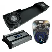 Compatible with 1988-1998 GMC Sierra Extended Cab Truck Harmony F124 Dual 12" Rhino Sub Box & Harmony HA-A800.1