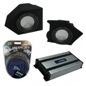 Compatible with 1993-2002 Pontiac Firebird Coupe Rear Pocket Harmony A102 Dual 10" Sub Box & Harmony HA-A800.1
