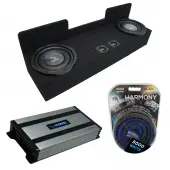 Compatible with 1995-2004 Toyota Tacoma Extended Cab Truck Harmony F124 Dual 12" Loaded Sub Box Bundle with Harmony HA-A800.1 Amp & Install Kit