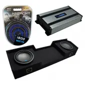 Compatible with 1999-2006 GMC Sierra Extended Cab Truck Alpine Type S S-W10D2 Dual 10" Sub Box Enclosure with Harmony HA-A800.1 Amplifier & 4GA Amp Kit