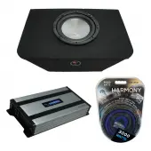 Harmony Audio HA-A122 Subwoofer Single 12" Sub Box Bundle with Harmony Audio HA-A800.1 Amp Compatible with 2000-2009 Honda S2000 Custom Fit