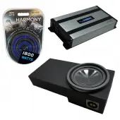 Compatible with 2001-2005 Ford Explorer Sport Trac SUV Alpine SWT-10S2 Single 10" Sub Box Enclosure with Harmony HA-A800.1 Amplifier & 4GA Amp Kit