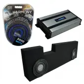 Compatible with 2001-2014 Ford F250 F350 Super Crew Truck Harmony F124 Dual 12 Sub Box & Harmony HA-A800.1