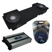 Compatible with 2002-2013 Chevy Avalanche Underseat Harmony F124 Dual 12" Sub Box & Harmony HA-A800.1 Amp