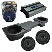 Compatible with 2002 - 2018 Dodge Ram Quad Crew Kicker CompVT CVT12 Dual 12" Rhino Coated Sub Box Harmony HA-A800.1