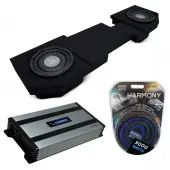 Compatible with 2002 - 2018 Dodge Ram Quad or Crew Harmony F124 Dual 12" Sub Box & Harmony HA-A800.1