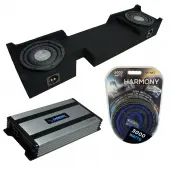 Compatible with 2004-2006 Ford F-150 Super Crew Truck Harmony F104 Dual 10" Loaded Sub Box Bundle with Harmony HA-A800.1 Amp & Install Kit