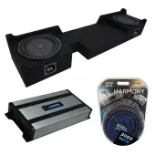 Compatible with 2004-2006 Ford F-150 Super Crew Truck Kicker CompVT CVT10 Dual 10" Sub Box Enclosure & Harmony HA-A800.1 Amp